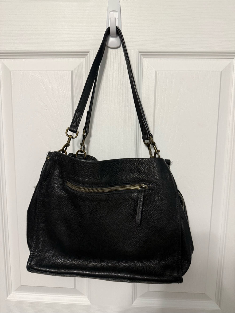 American Leather Co. Black Leather Shoulder Bag for Women